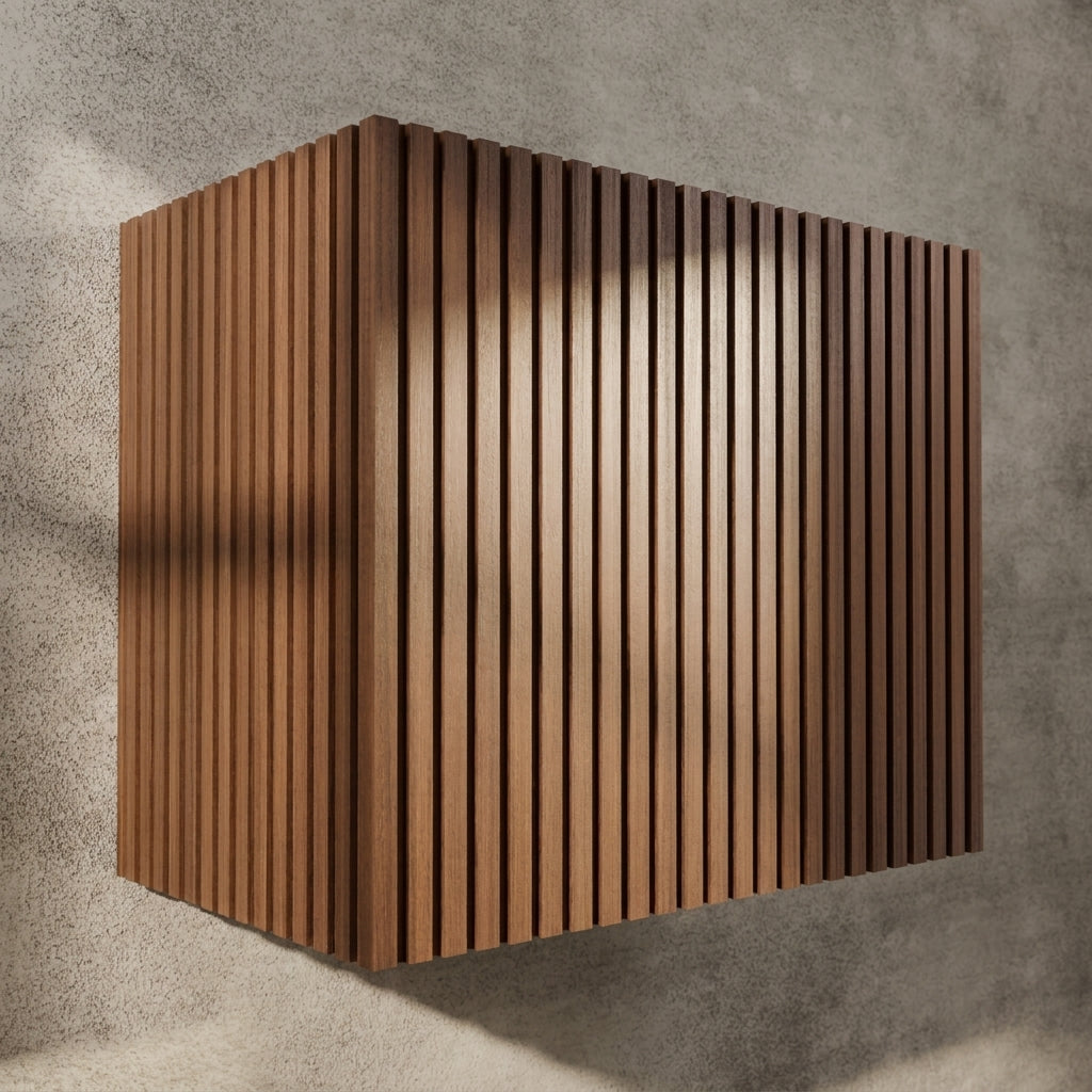 Block Fluted Hardwood Range Hood