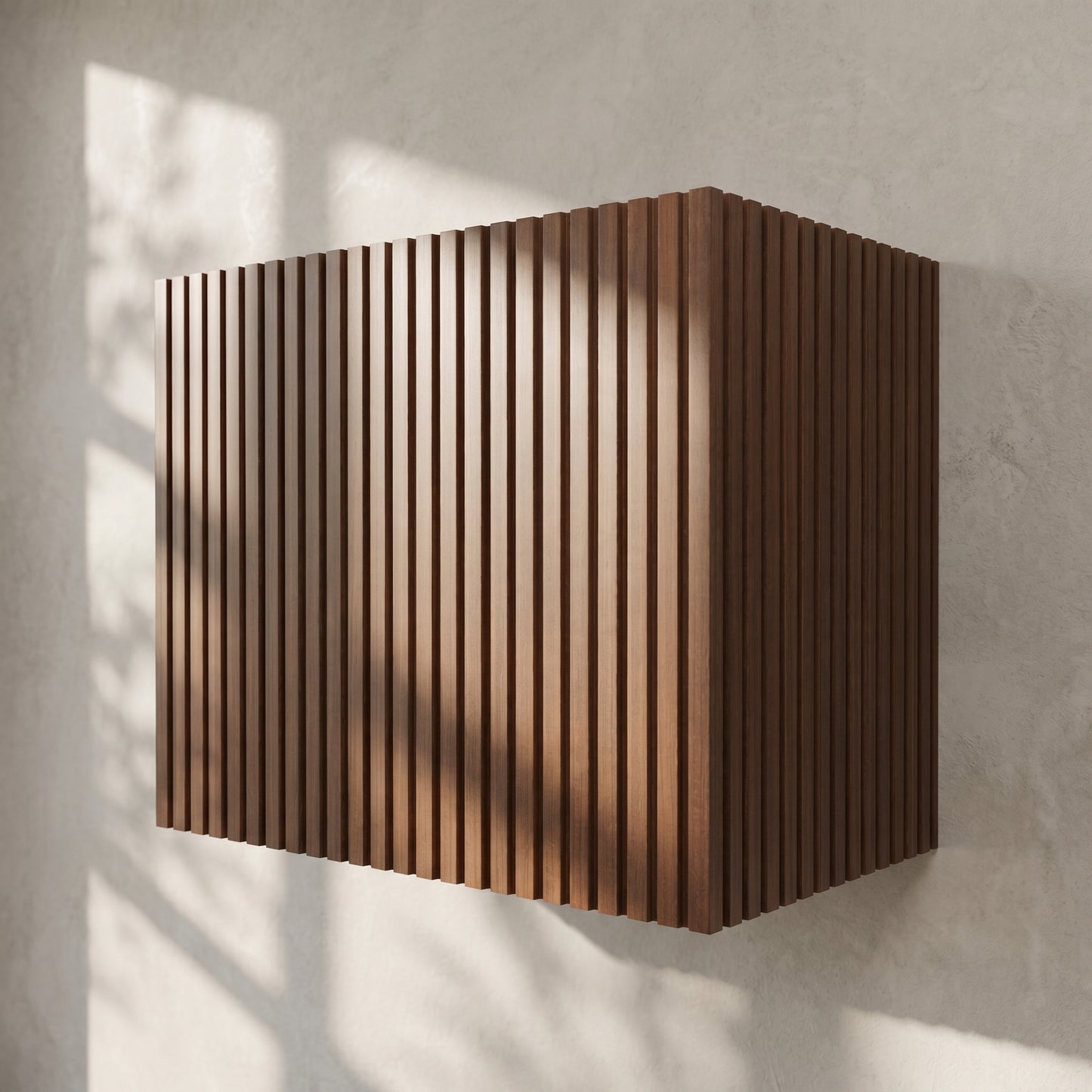 Block Fluted Hardwood Range Hood