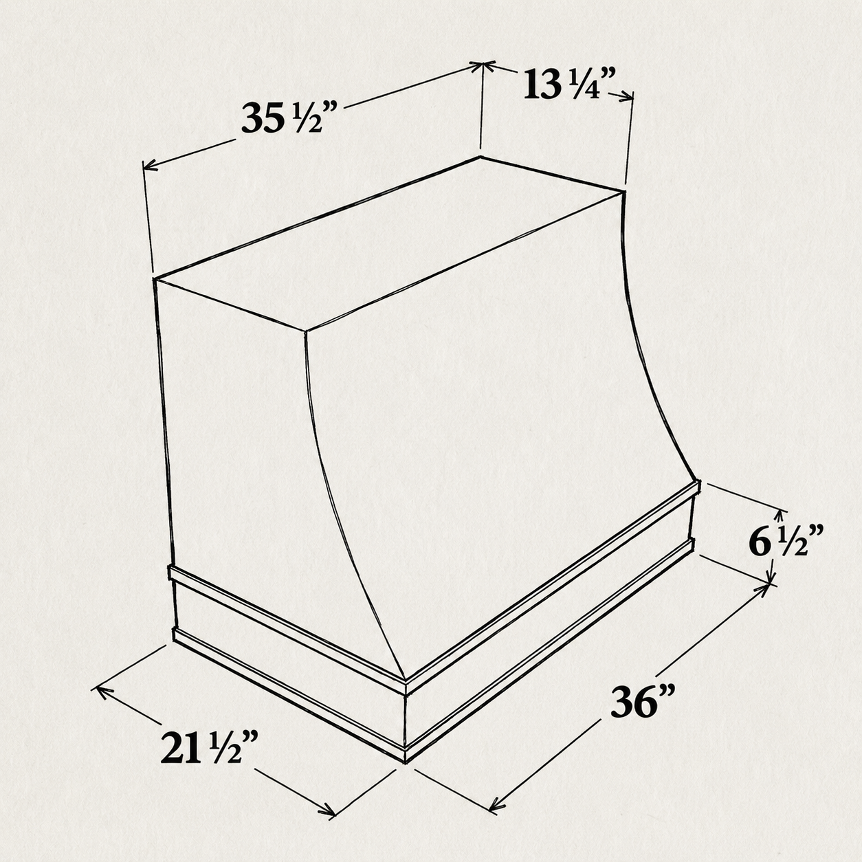 Cove Wood Range Hood