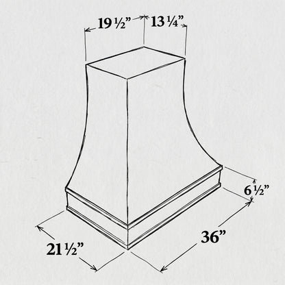 Sweep Double Cove Wood Range Hood