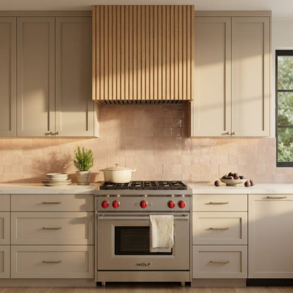 Block Fluted Hardwood Range Hood
