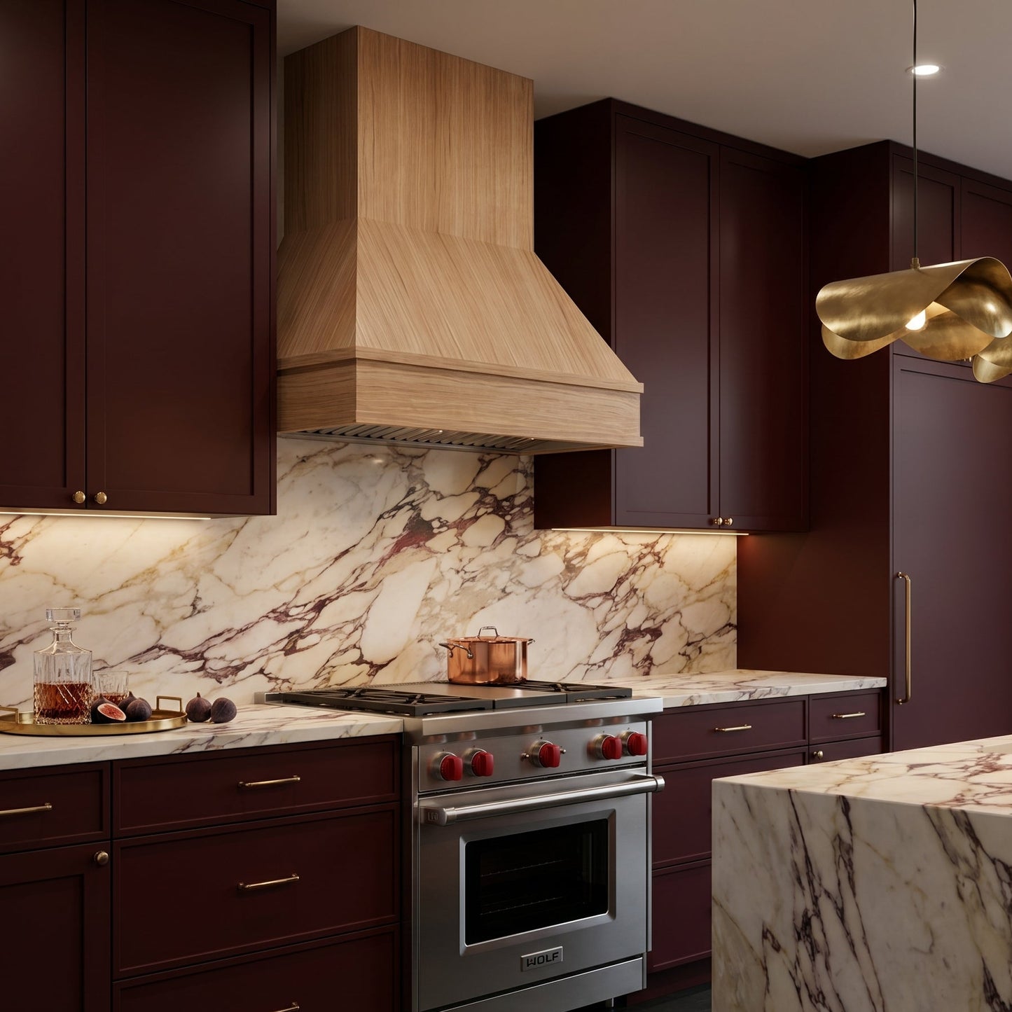 Facet Modern Wood Range Hood