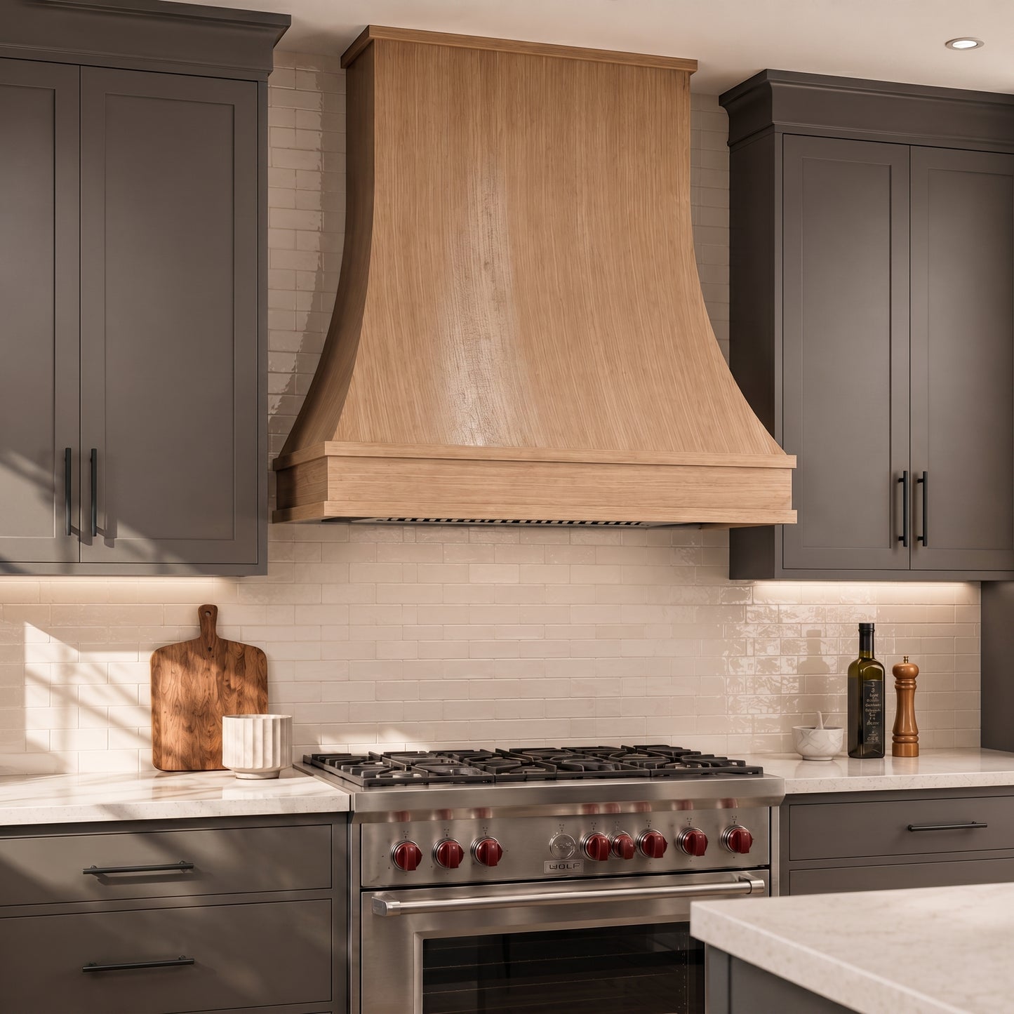 Sweep Double Cove Wood Range Hood